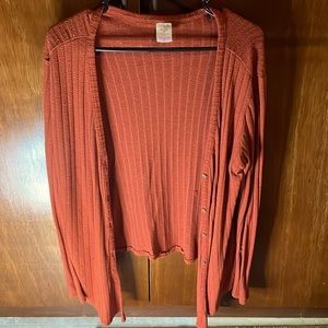 Dark orange cardigan